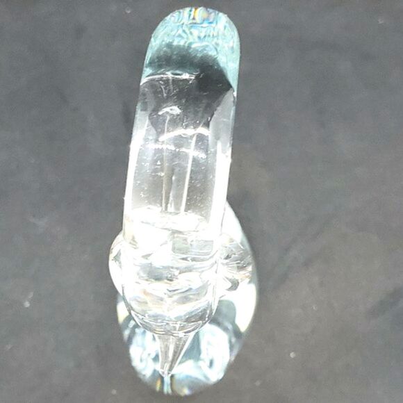 Vintage MCM Clear Art Glass Swan Paperweight or Figurine - Picture 6 of 13